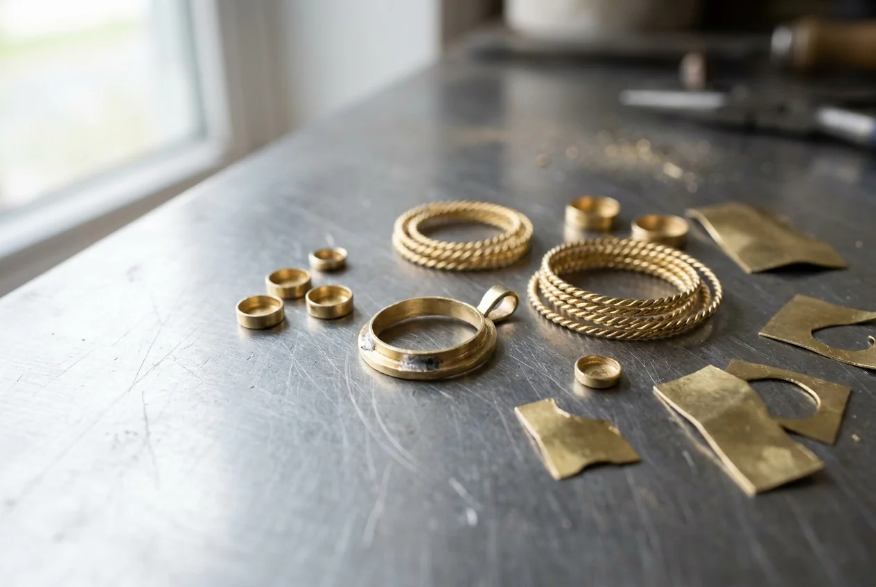Custom gold jewelry fabrication work